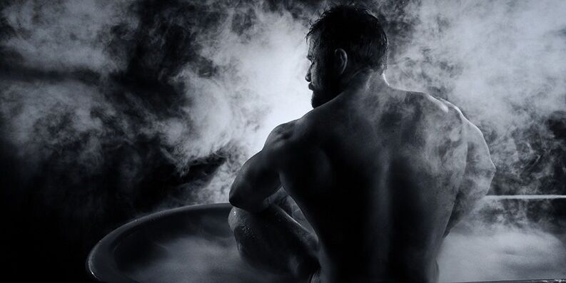 Steam before penis enlargement with a pump