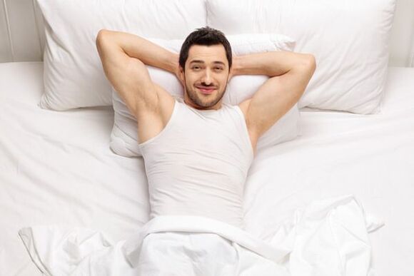 Man with enlarged cock massage